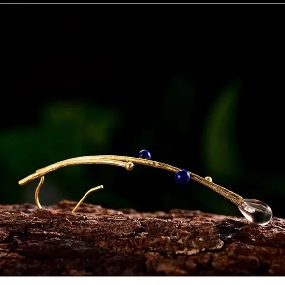 Artisan Handmade Natural Lapis 925 Silver The ZehuvaEarrings